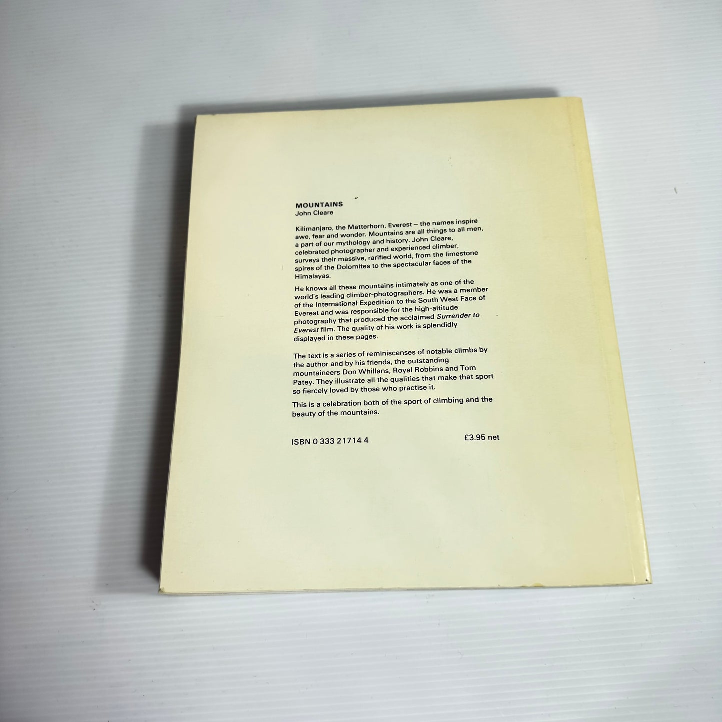 Mountains - John Cleare (Vintage 1979)