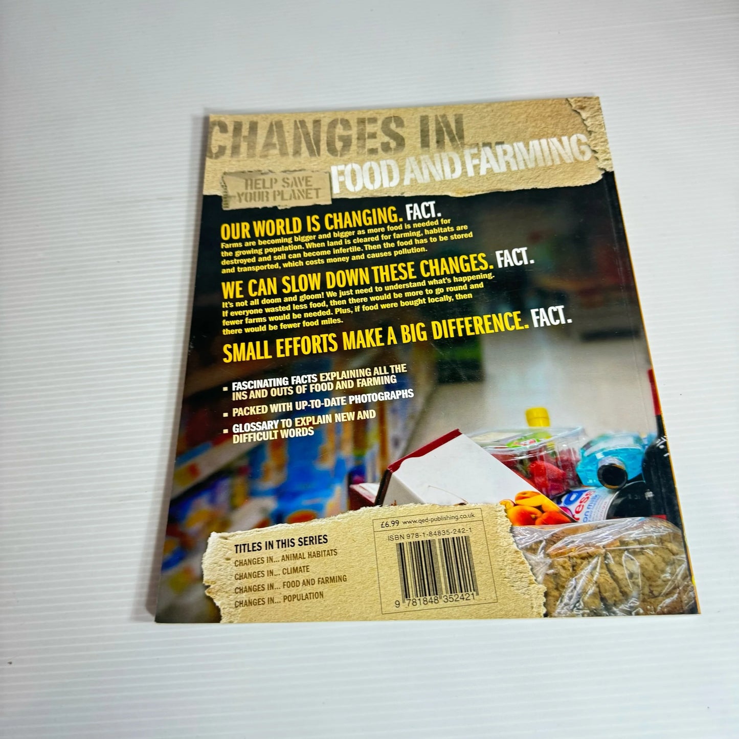 Changes In Book Bundle x 4 Books : Changes In Climate, Population, Food and Farming, Animal Habitats - Steve Parker