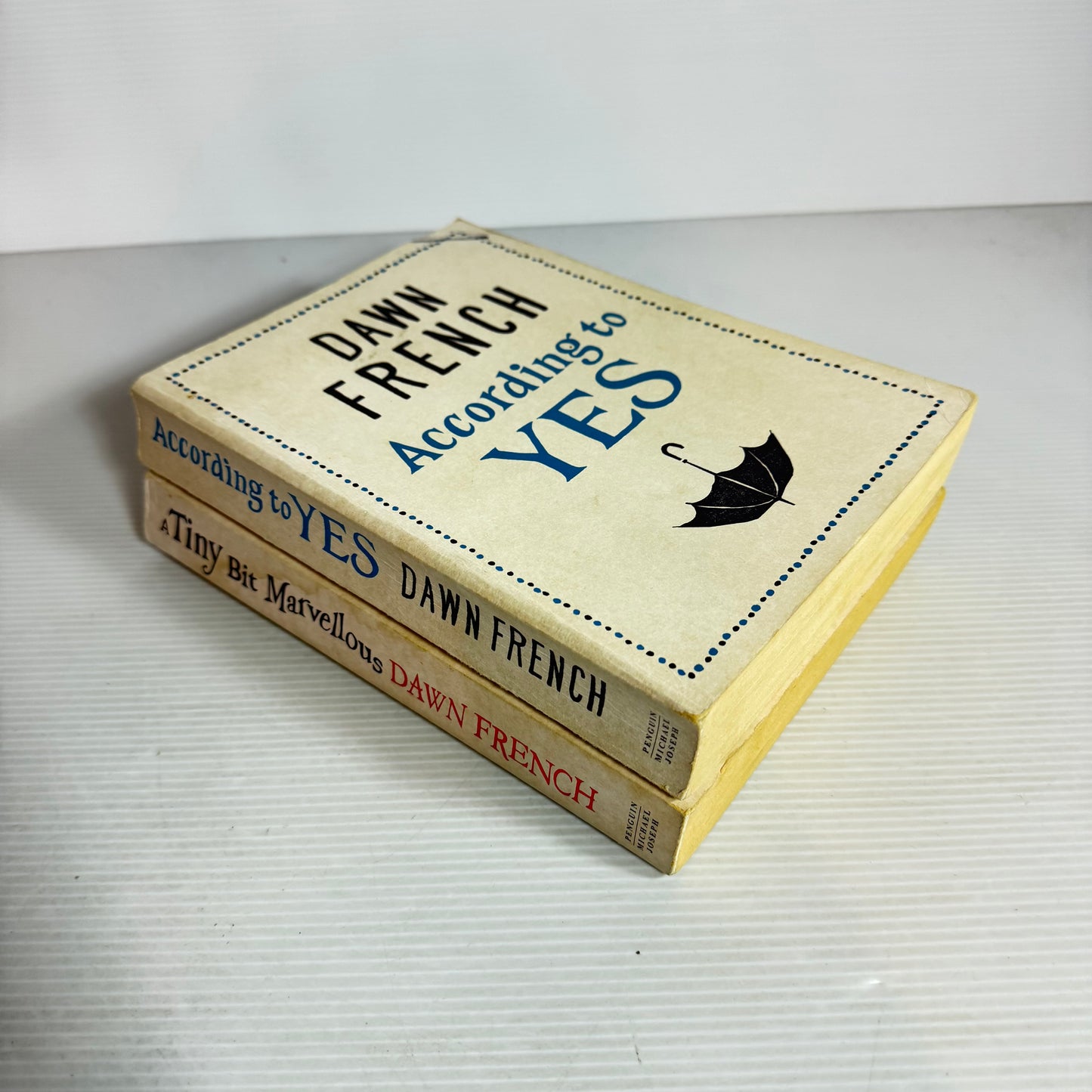Dawn French Book Bundle x 2 Books : According to Yes & A Tiny Bit Marvellous (2491)