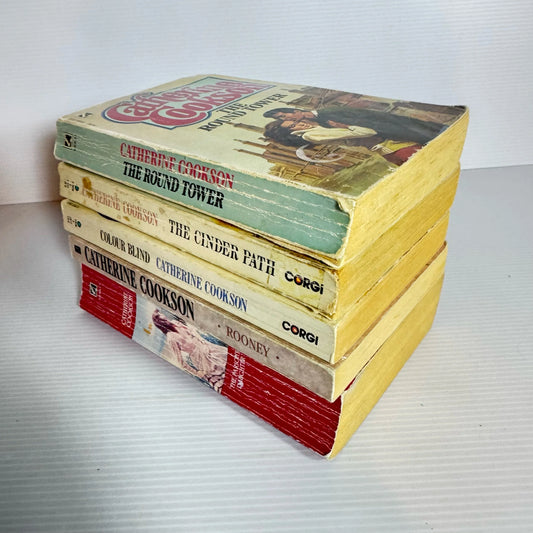 Catherine Cookson Book Bundle x 5 Books : The Cinder Path, The Round Tower, Rooney, Colour Blind, The Parson's Daughter (1978-1990) (2241)