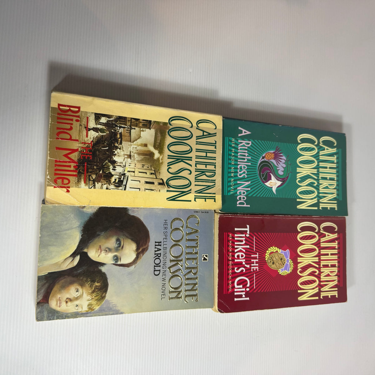 Catherine Cookson Book Bundle x 4 : The Tinker's Girl, Harold, A Ruthless Need, The Blind Miller (3283)