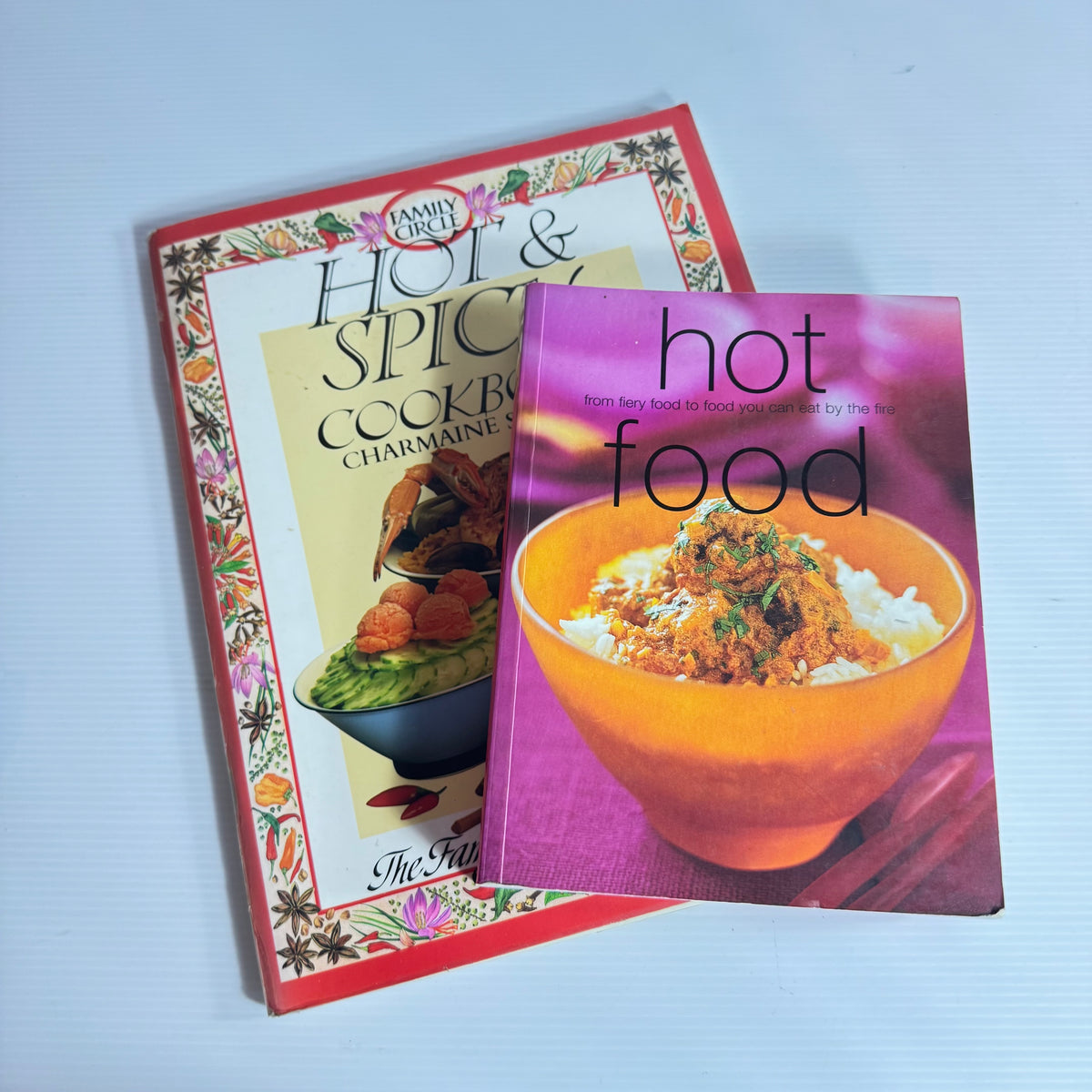 Hot & Spicey Cookbook Bundle x 2 : Hot Food and Hot & Spicey Cookbook - Charmaine Solomon(3220)