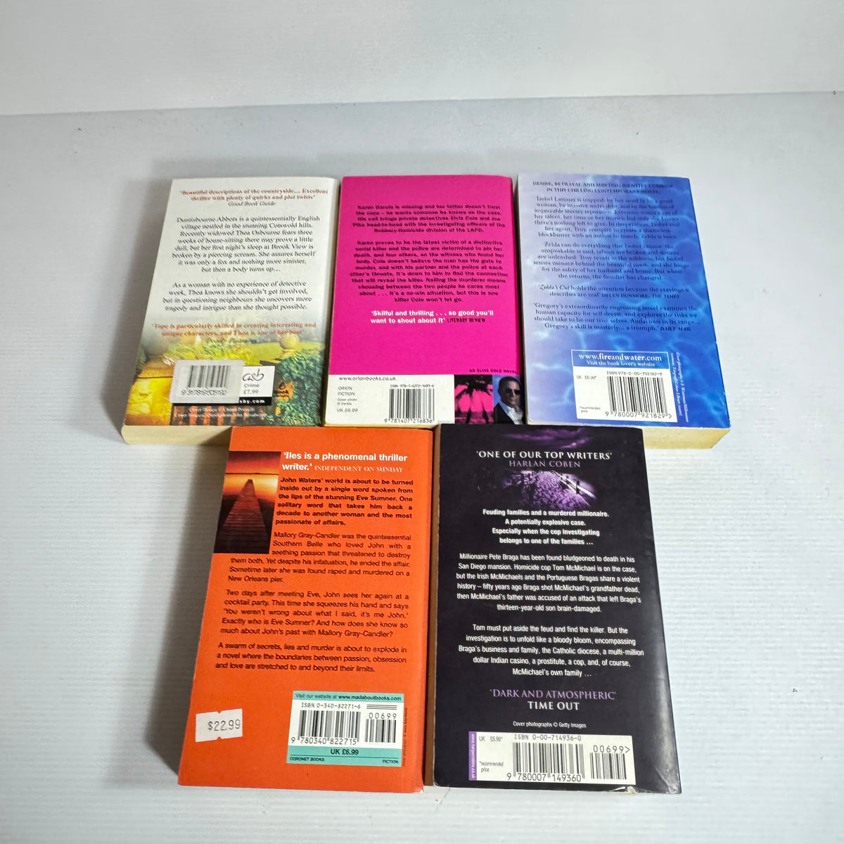 Thriller Crime Suspense Bundle x 5 : L.A. Requiem - Robert Crais, A Cotswold Killing - Rebecca Tope, Zelda's Cut - Philippa Gregory, Sleep No More - Greg Iles, Cold Pursuit - Jefferson Parker (3437)