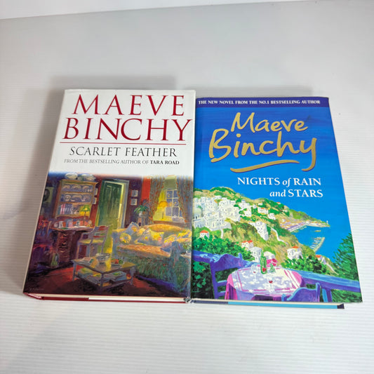 Maeve Binchy Book Bundle x 2 : Nights of Rain and Stars & Scarlet Feather (2437)