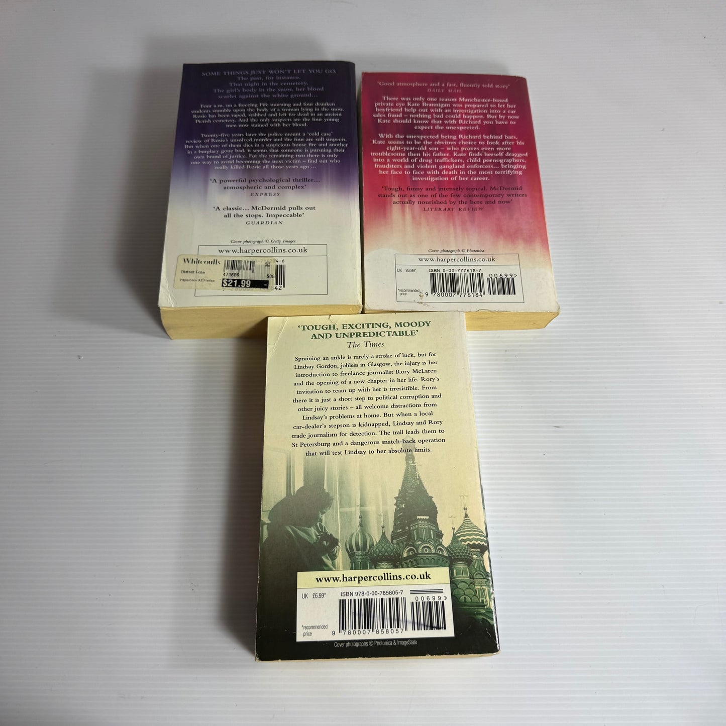 Val McDermid Book Bundle x 3 : Hostage to Murder, Crack Down, The Distant Echo (3155)