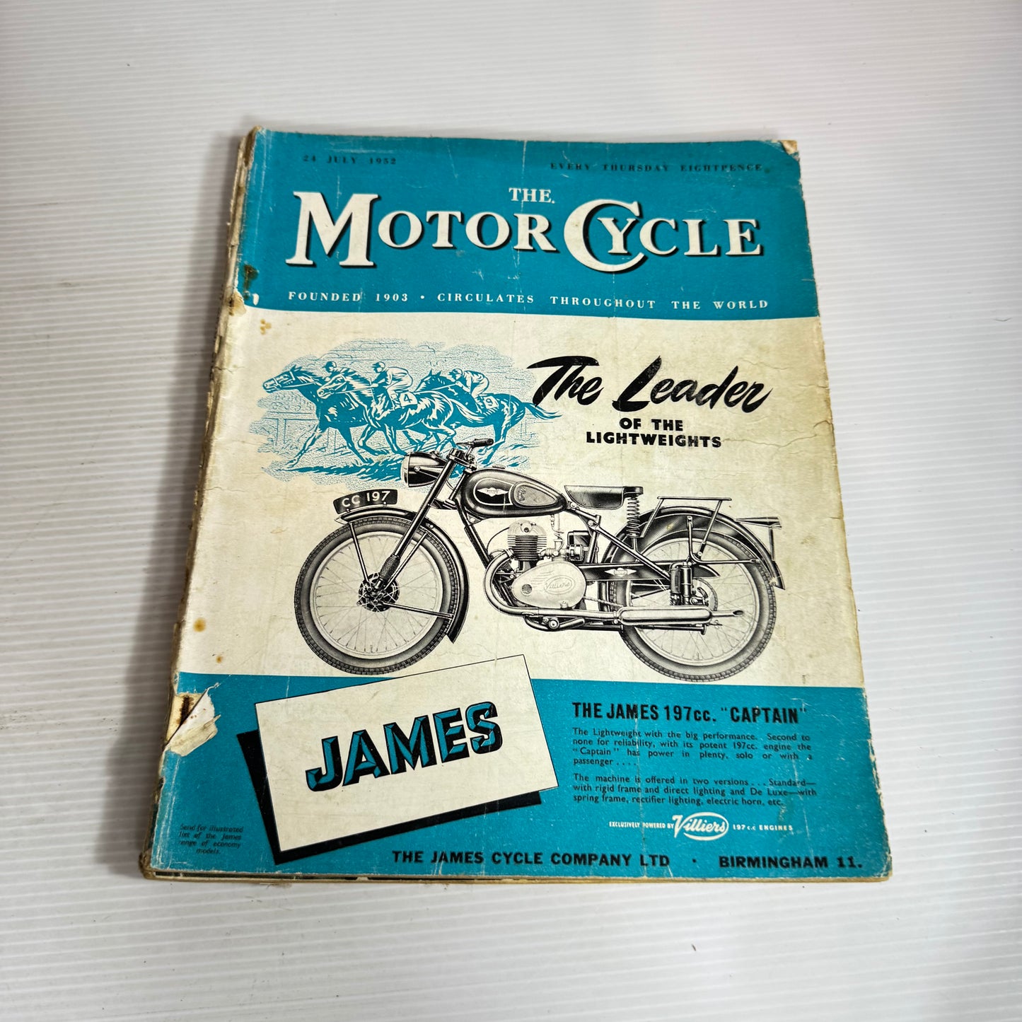 The Motor Cycle Vintage Magazine Book Bundle x 6 (Vintage 1948-1957) (2547)
