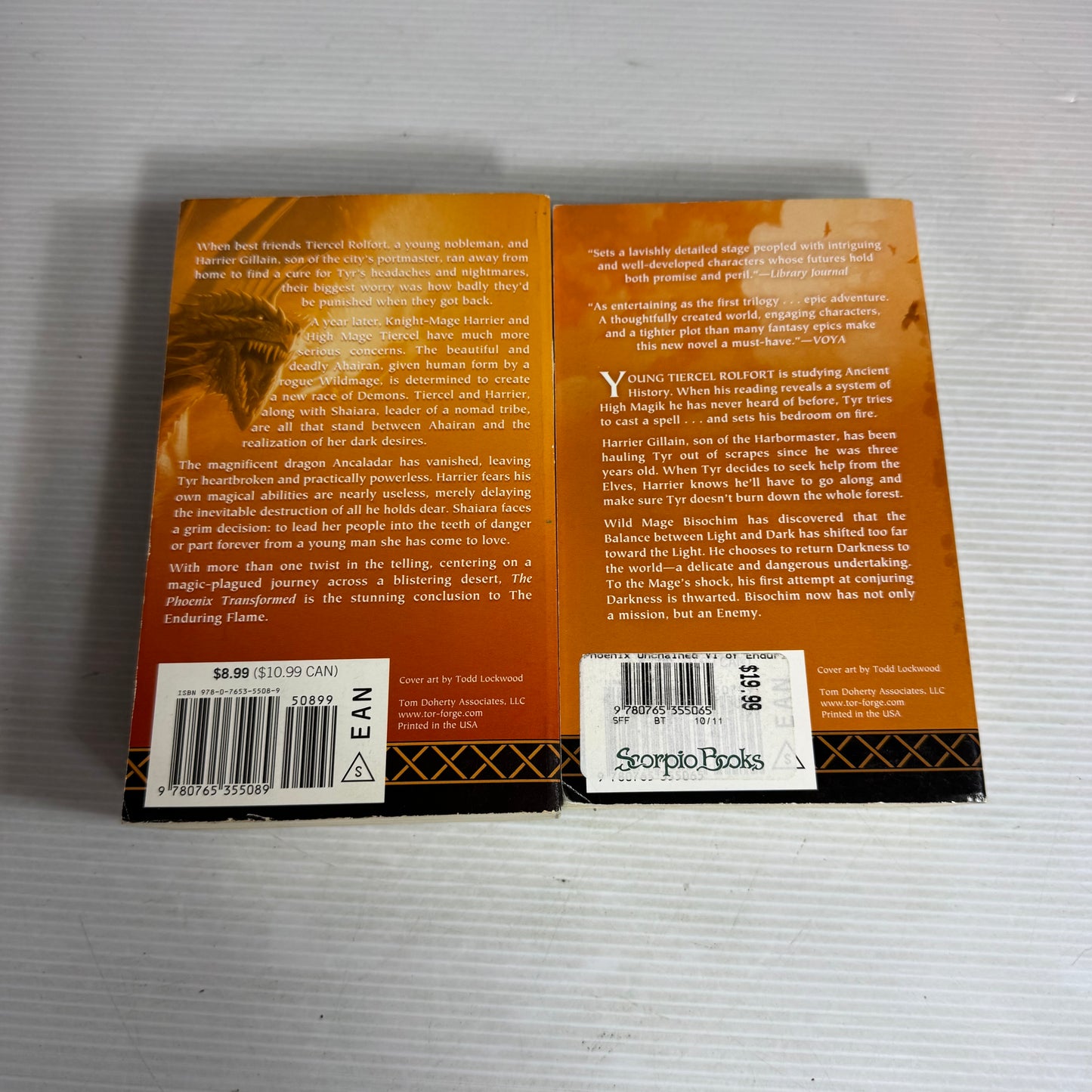 Mercedes Lackey & James Mallory The Enduring Flame Books 1 & 2 : The Phoenix Unchained & The Phoenix Transformed (2955)