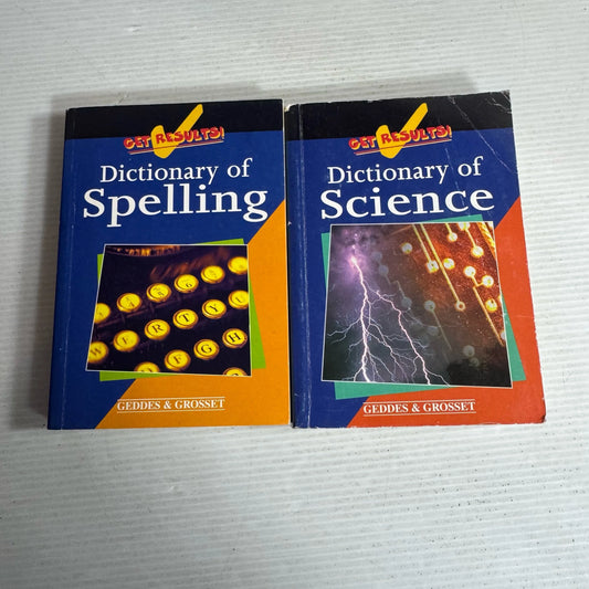 Dictionary of Science & Dictionary of Spelling Book Bundle x 2 - Geddes & Crosset