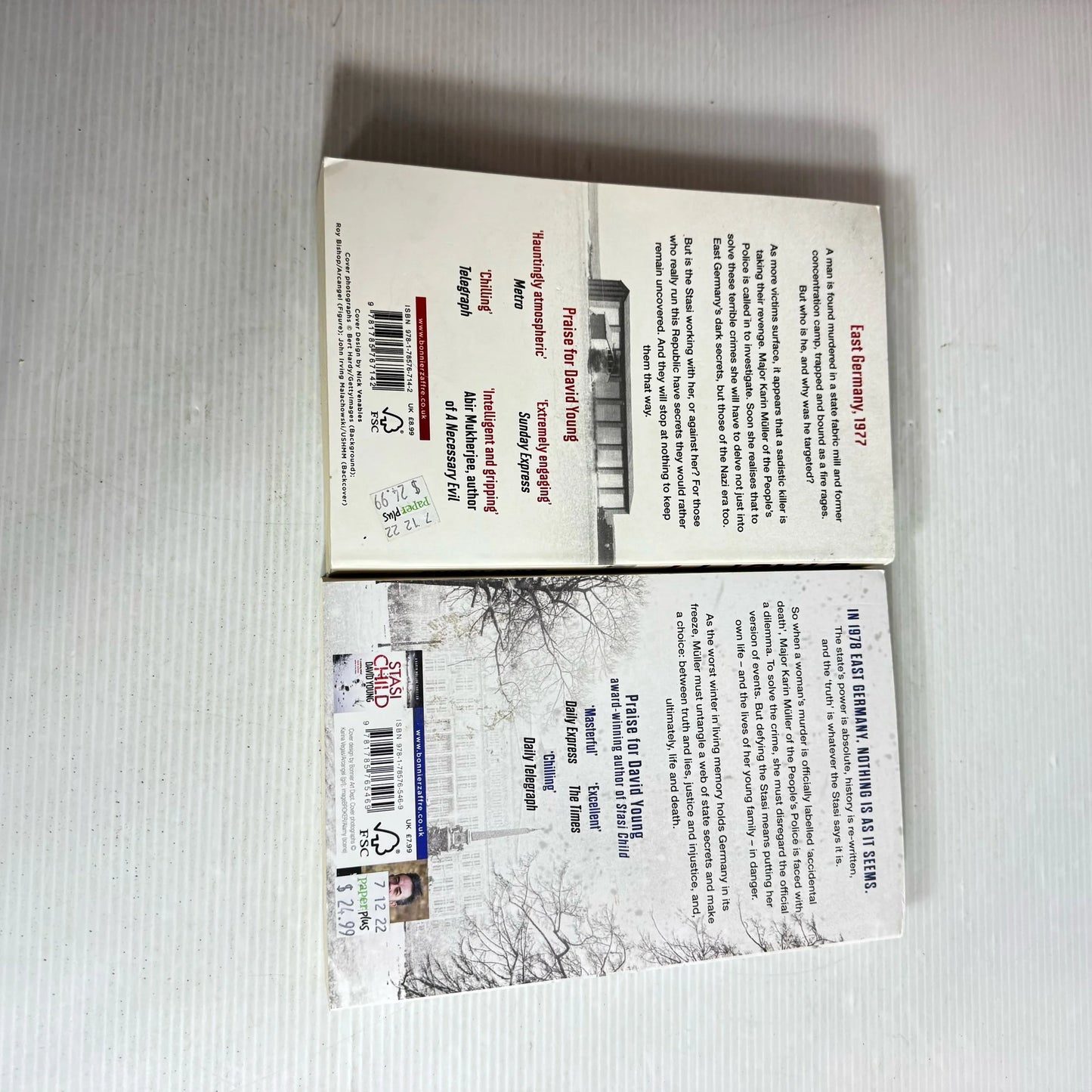 David Young Book Bundle x 2 Stasi Winter & Stasi 77  (352)
