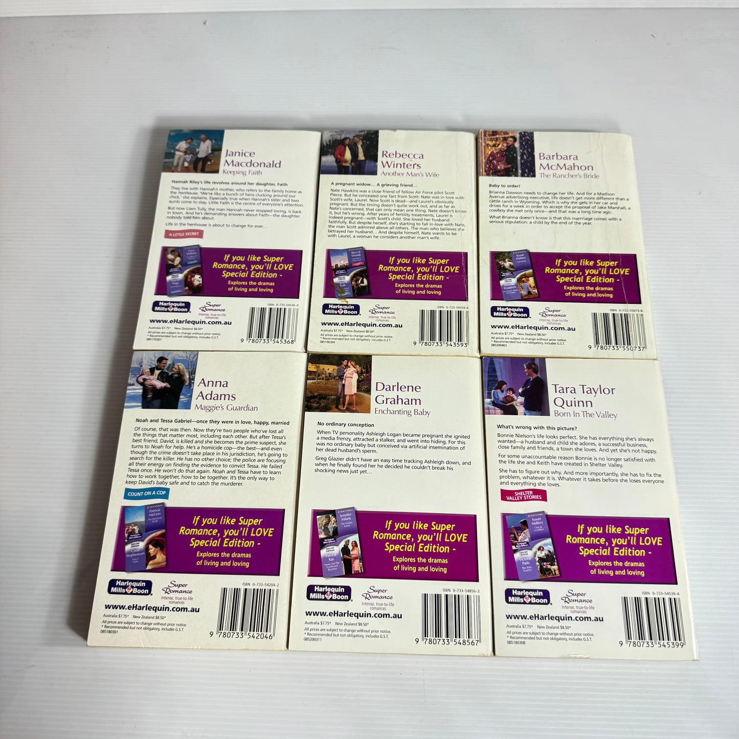 Mills & Boon Super Romance Book Bundle x 6 Books (3149)