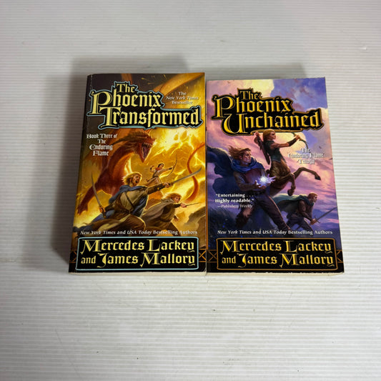 Mercedes Lackey & James Mallory The Enduring Flame Books 1 & 2 : The Phoenix Unchained & The Phoenix Transformed (2955)