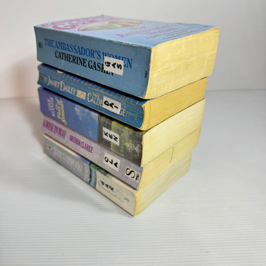 Historical Family Saga Romance Bundle x 5 : the Calder Range - Janet Dailey, The Fires of Summer - Adam Kennedy, The Ambassador's Women - Catherine Gaskin, A Rose In May - Brenda Clarke, Prince Charming - Julie Garwood  (3429)