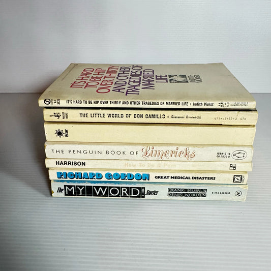 Vintage English Humour Book Bundle x 7 Books : Various Authors (1971-1984) (2239)