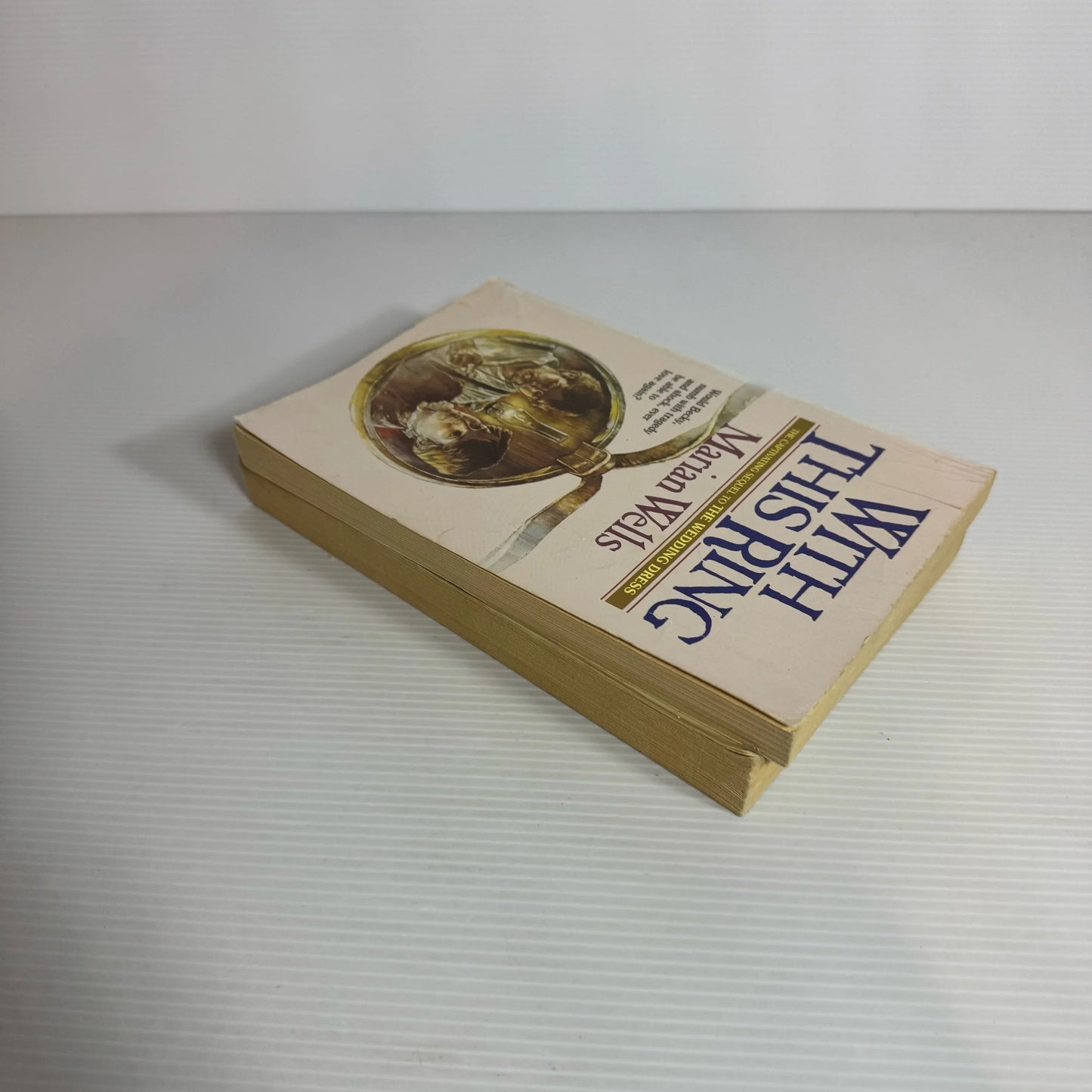 Marian Wells Historical Christian Book Bundle x 2 : The Wedding Dress & With This Ring (2174) (Vintage 1982)