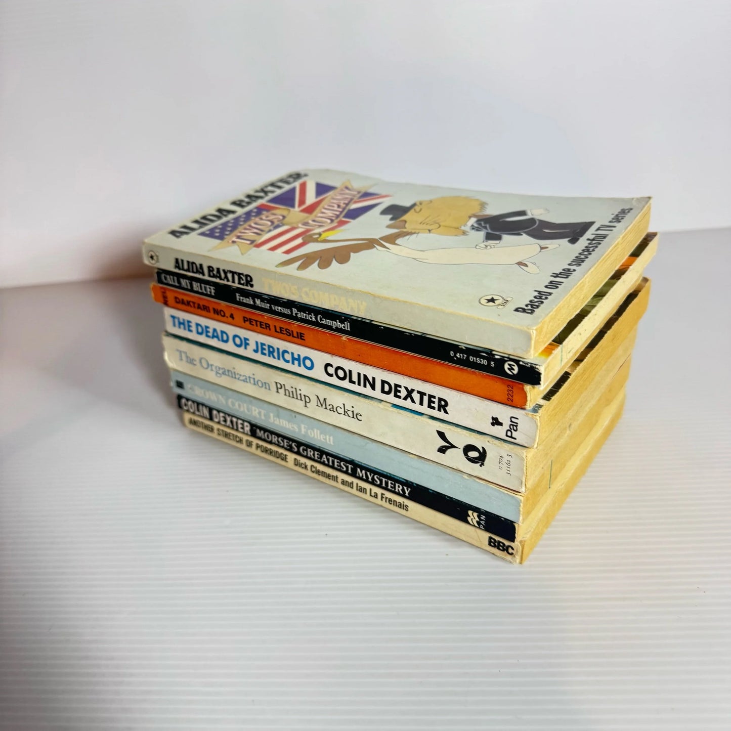 British TV Book Bundle x 8 Books : Various Authors and Programs (Vintage 1968-1993) (2194)