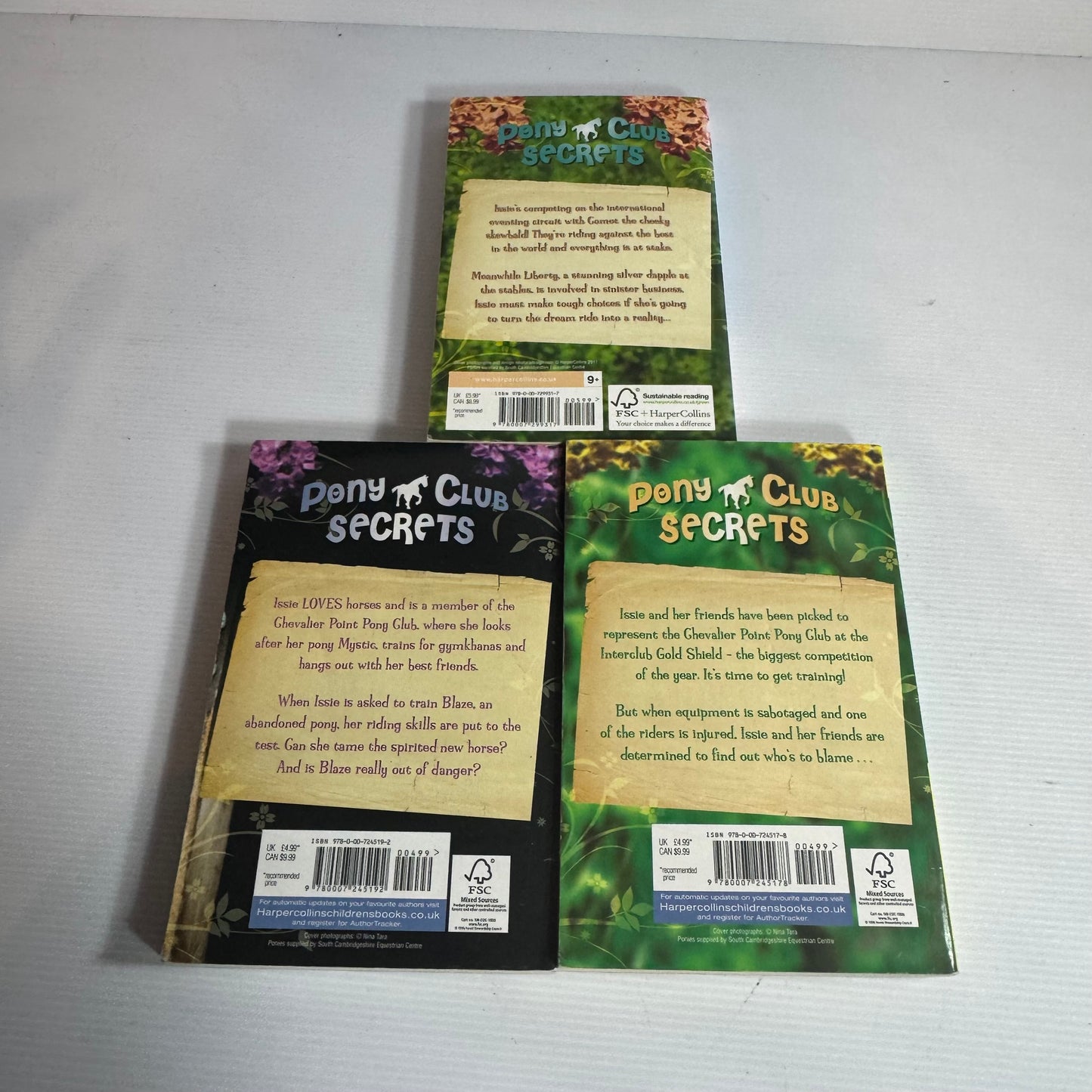 Pony Club Secrets by Stacy Gregg Book Bundle x 3 : Liberty and The Dream Ride, Blaze and the Dark Rider, Mystic and the Midnight Ride(3280)