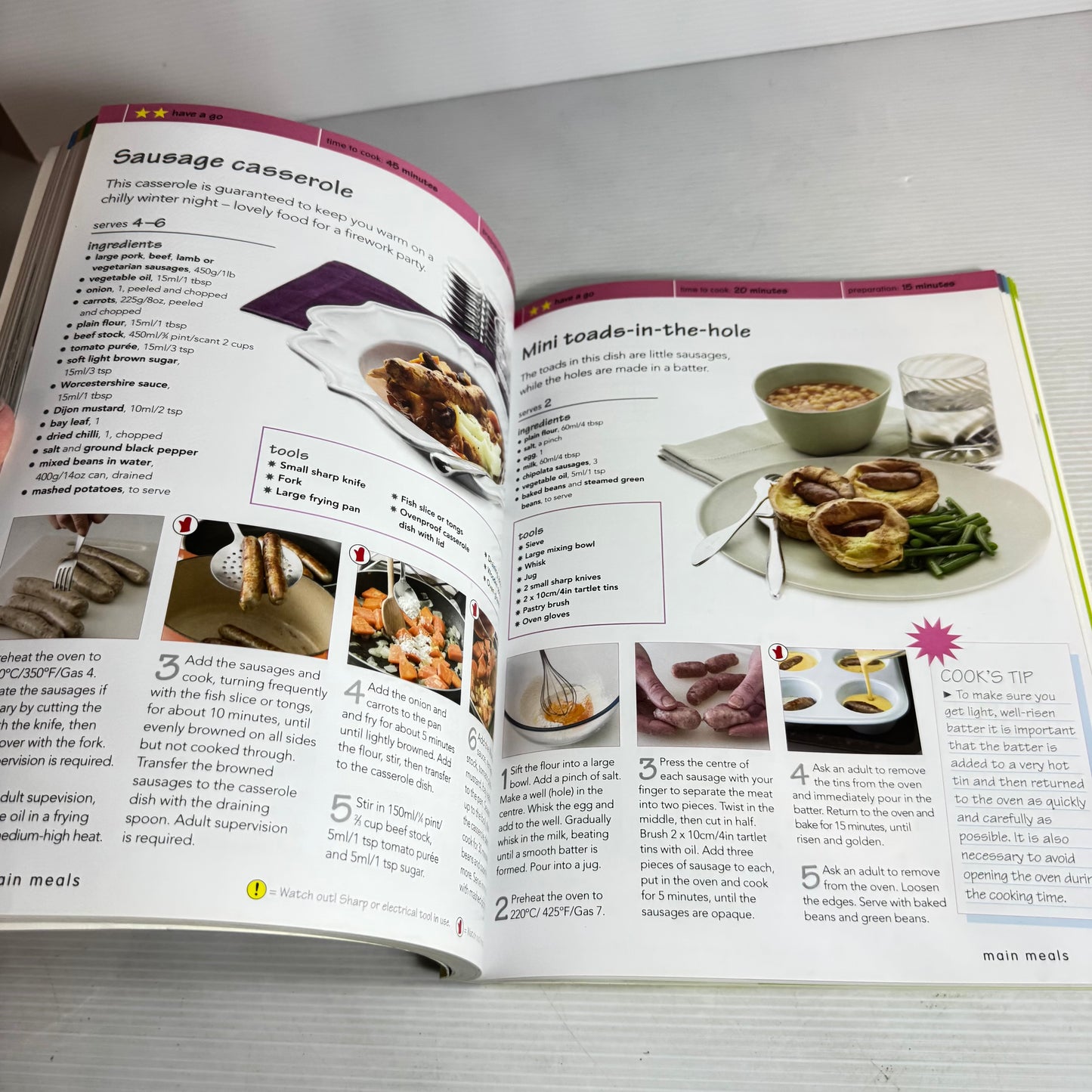 Children's Cookbook Bundle x 2 : The Junior Cook - Step-by-Step & Kid's First Cookbook (2941)