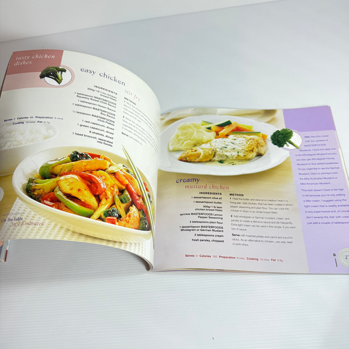 Food in a Flash Cookbook Bundle x 2 : Brenda Kitchen's On the Table in 20 Minutes & Flash In The Plan - Cuisine (3475)