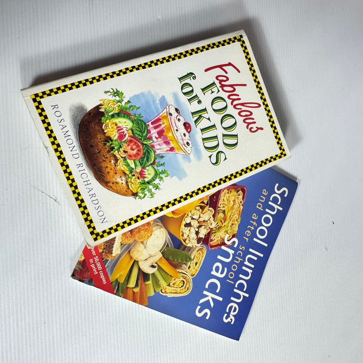 Food For Kids Cookbook Bundle x 2 : Fabulous Food For Kids - Rosamond Richardson & School Lunches and After School Snacks - Alison & Simon Holst (3224)