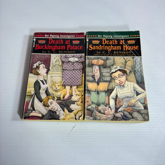 C. C. Benison Her Majesty Investigates Bundle x 2 : Death at Sandringham House & Death at Buckingham Palace (Vintage 1996)(3418)