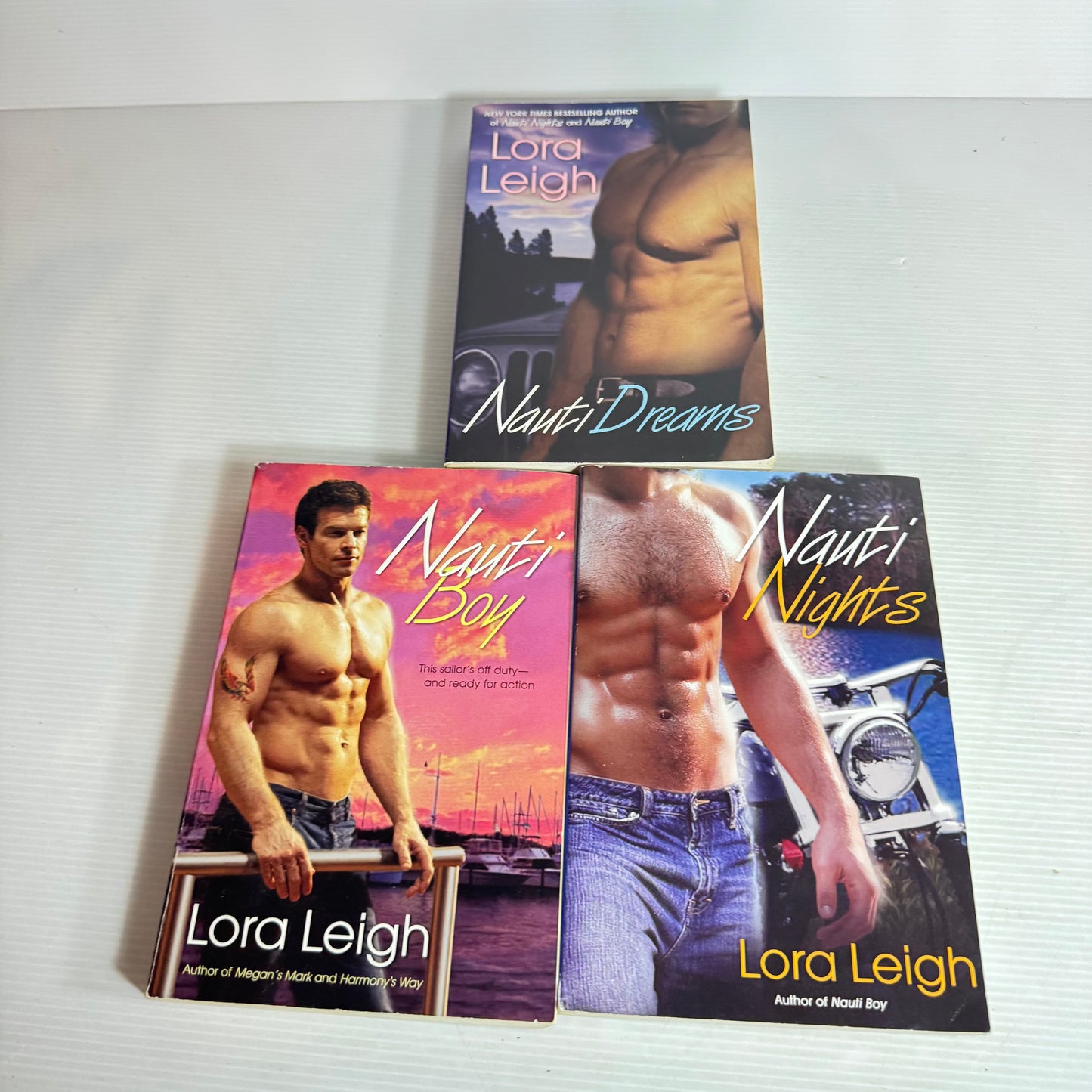 Lora Leigh Erotic Romance Book Bundle x 3 : Nauti Dreams, Nauti Boy, Nauti Nights (2853)
