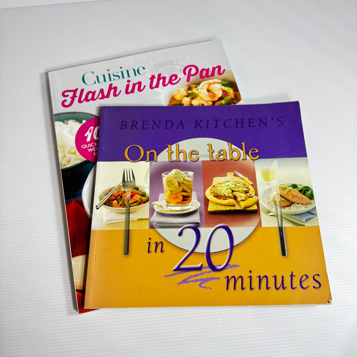 Food in a Flash Cookbook Bundle x 2 : Brenda Kitchen's On the Table in 20 Minutes & Flash In The Plan - Cuisine (3475)