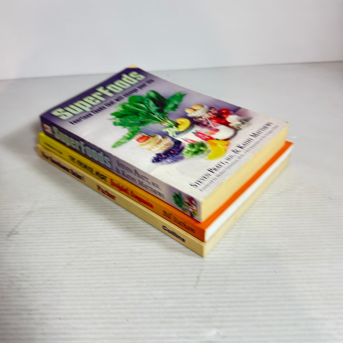 Health Food Guides Book Bundle x 3 : SuperFoods - Steven Pratt, M.D. & Kathy Matthews, The Chemical Maxe - Bill Statham, For Goodness Sake! - Merren Parker (2885)(2885)