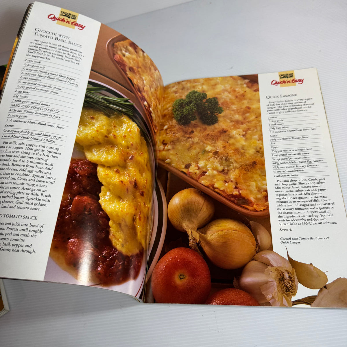 Vintage Cookbook Bundle x 4 Books : The Australian Women's Weekly Celebration Cookbook, Quick 'n' Easy Italian, Barbecues, Potatoes & Pumpkin (3303)