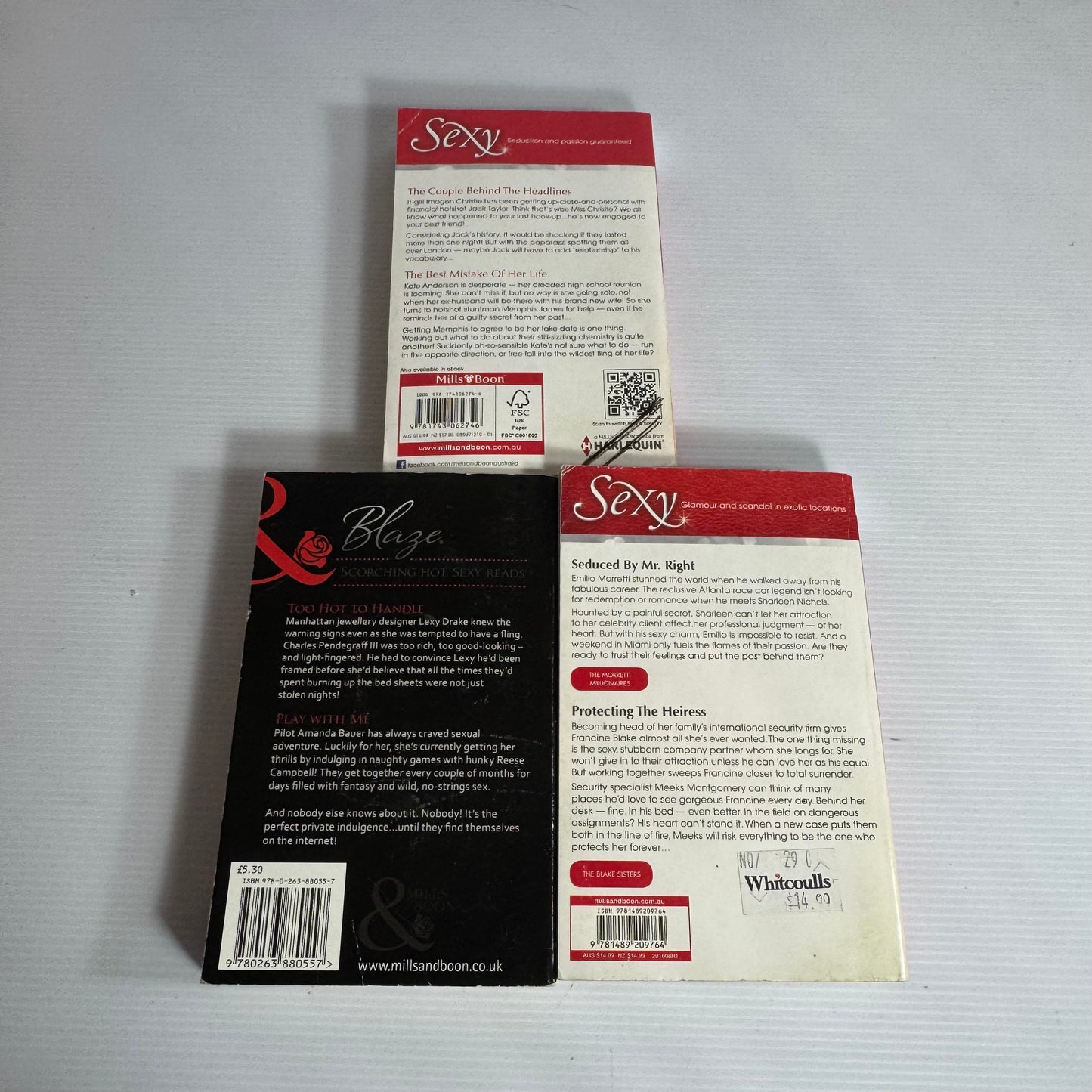 Mills & Boon Sexy and Blaze Book Bundle x 3 Books 6 Stories (3156)