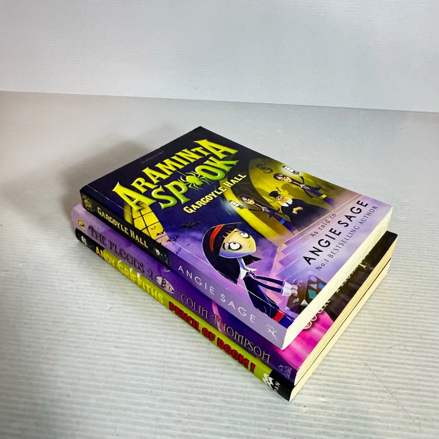 Children’s Spooky Book Bundle x 3 Books : Araminta Spook, The Floods Playschool, Pencil of Doom (2117)