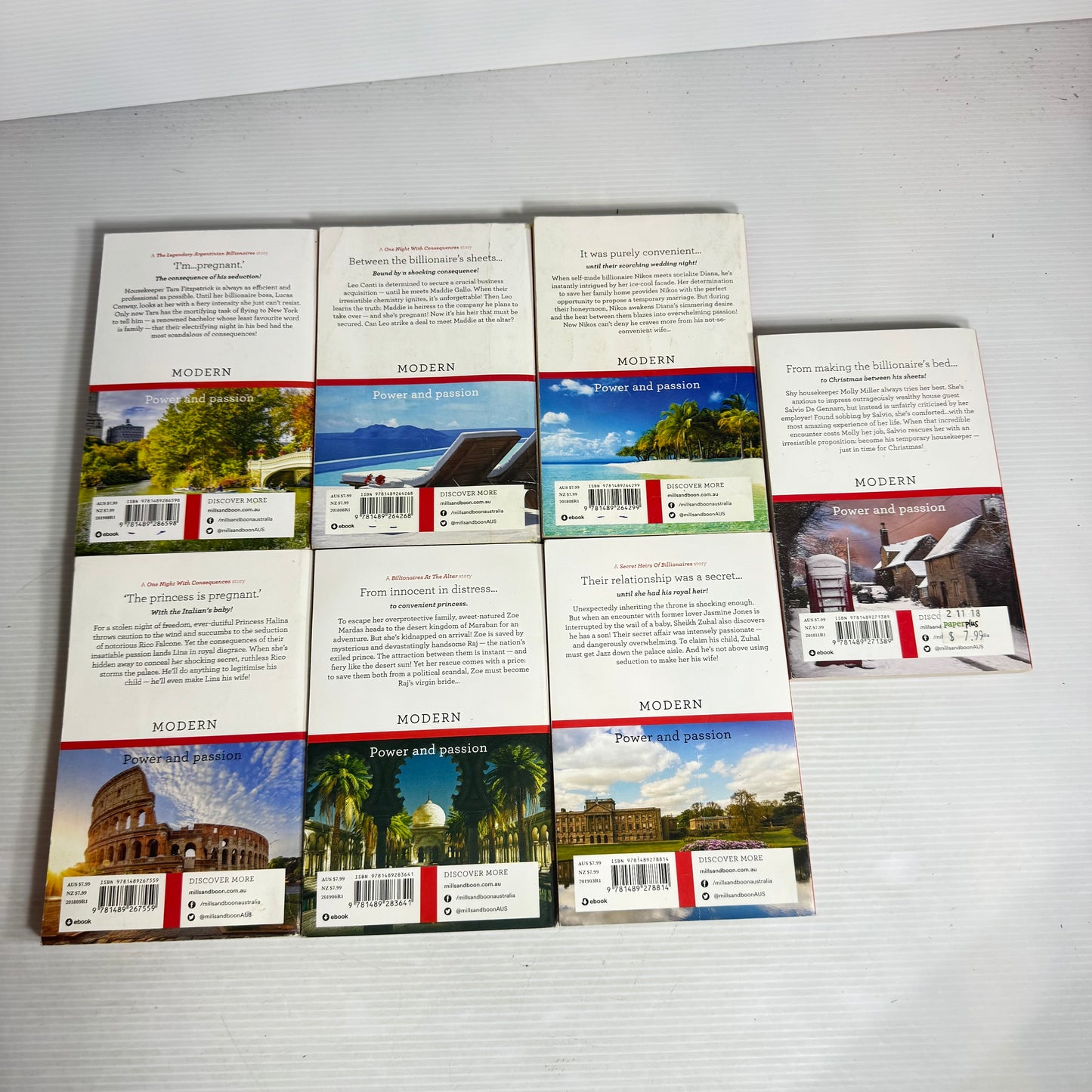 Mills & Boon Modern Book Bundle x 7 Books (3010)
