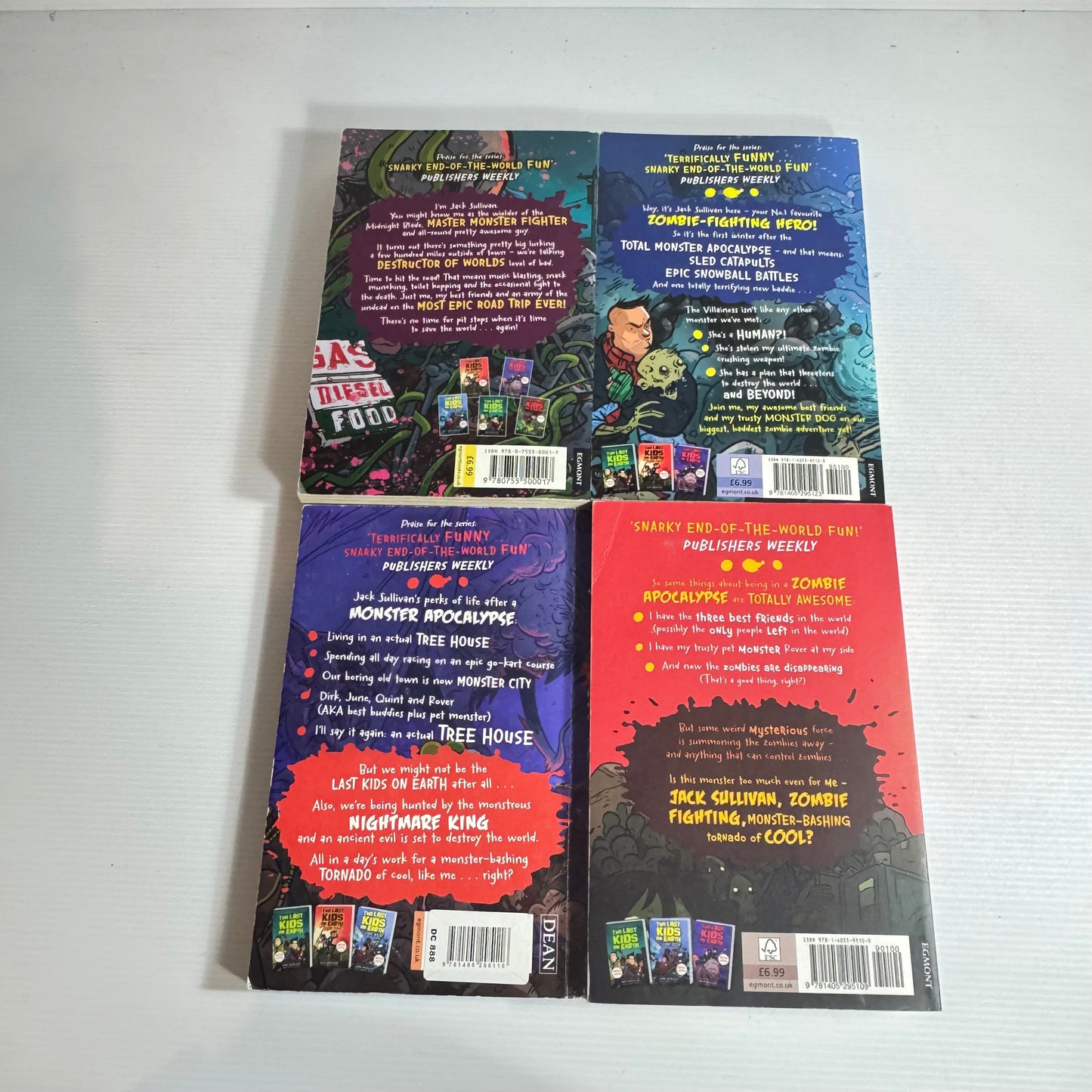 The Last Kids On Earth - Max Brallier Book Bundle x 4 Books : Skeleton Road, Cosmic Beyond, Zombie Parade, The Nightmare King(3264)