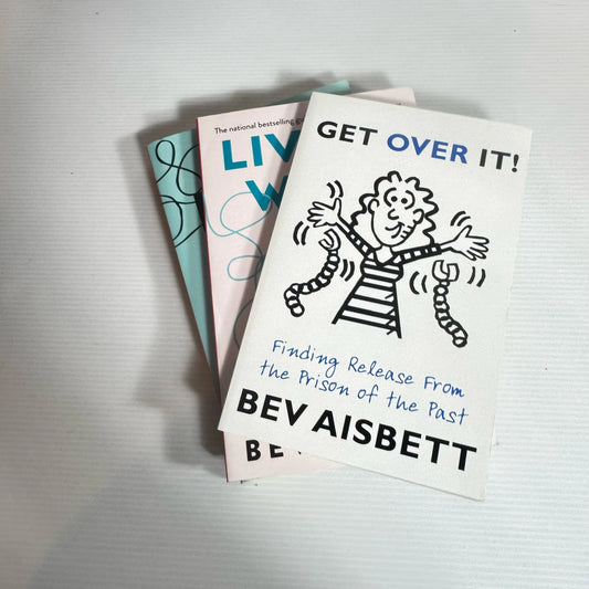 Bev Aisbett Book Bundle x 3 Books : Get Over It, 30 Days 30 Ways To Overcome Anxiety, Living With It  (2125)