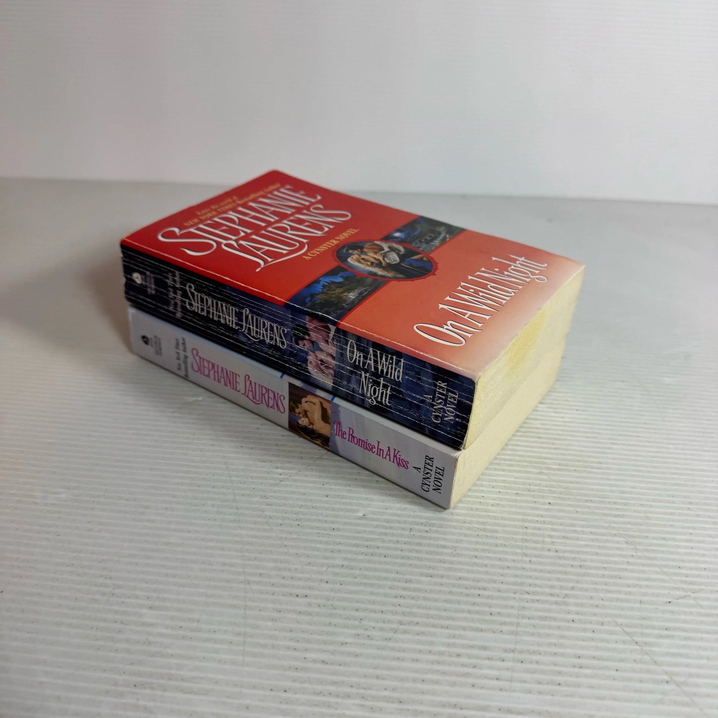 Stephanie Laurens - Cynster Series Novels Book Bundle x 2 On A Wild Night & The Promise In A Kiss