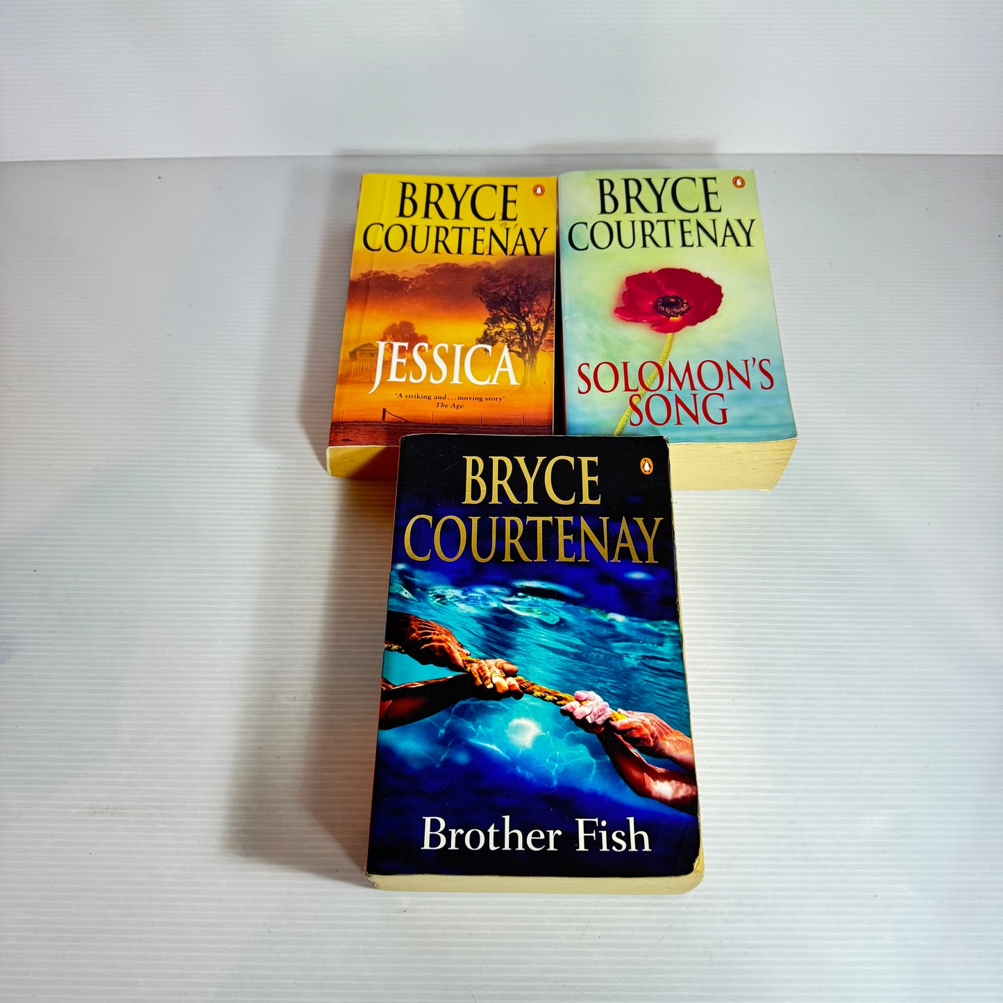 Bryce Courtenay Book Bundle x 3 Books : Jessica, Solomons Song, & Brother Fish (2507)