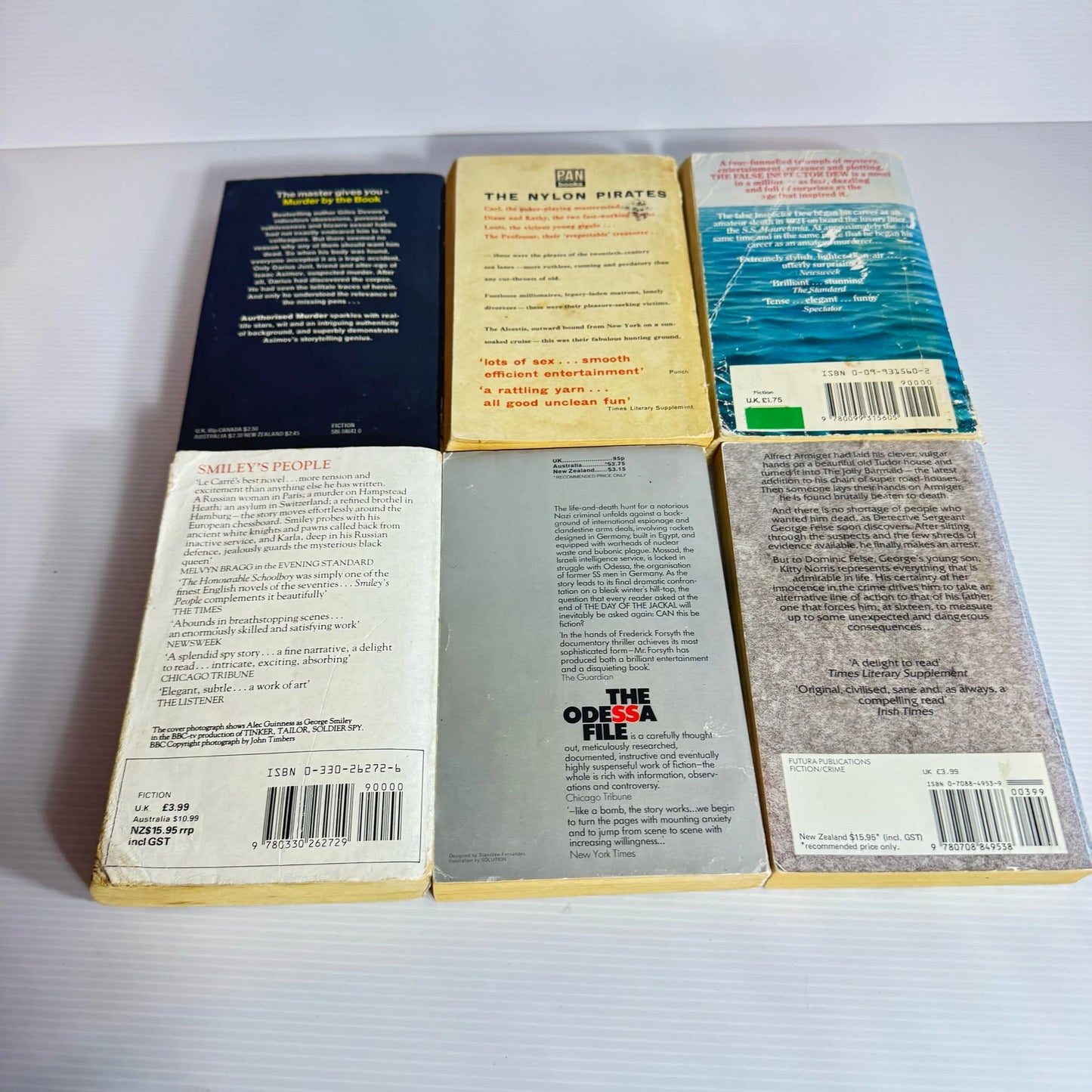 Vintage Thriller/Suspense Book Bundle x 6 Books : Mixed Authors (Vintage 1963 - 1988  (2224)