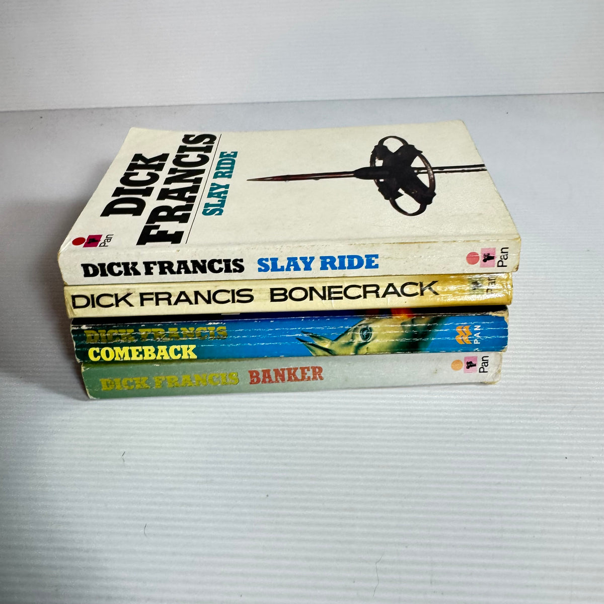 Dick Francis Vintage Bundle x 4 : Slay Ride, Bonecrack, Banker, Comeback (Vintage 1972-1991) (3466)