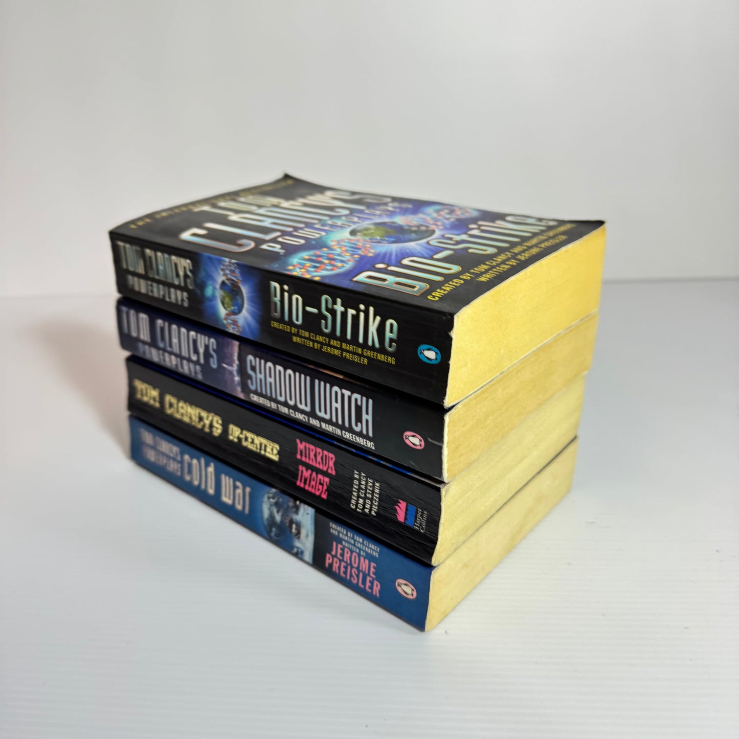 Tom Clancy Book Bundle x 4 : Bio-Strike, Shadow Watch, Cold War,  Mirror Image (3032)