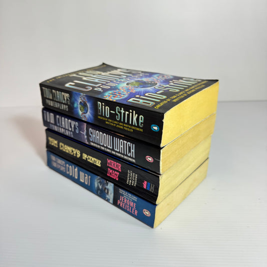 Tom Clancy Book Bundle x 4 : Bio-Strike, Shadow Watch, Cold War,  Mirror Image (3032)