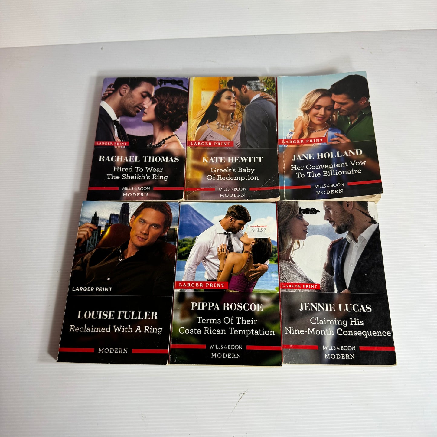 Mills & Boon Modern Large Print Book Bundle x 6 Books (3157)