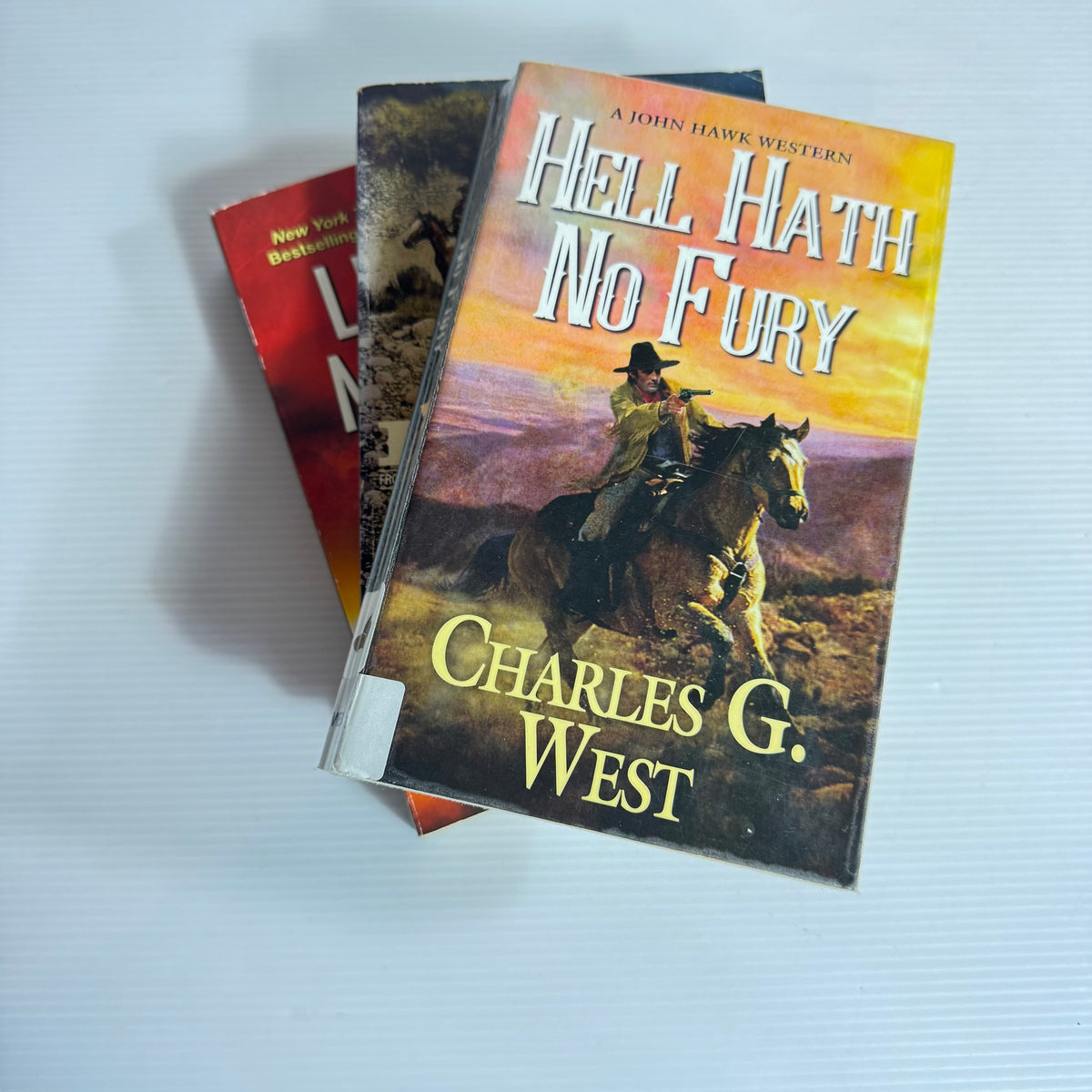 Western Action Bundle x 3 : Hell Hath No Fury - Charles G. West, Dutchman's Flat - Louis L'Amour, Silver Creek Fire - Lindsay McKenna (3391)