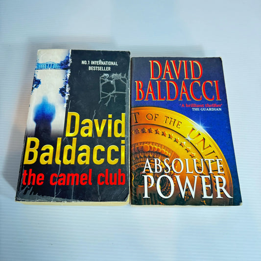 David Baldacci Book Bundle x 2 Books : Absolute Power & The Camel Club  (2090)