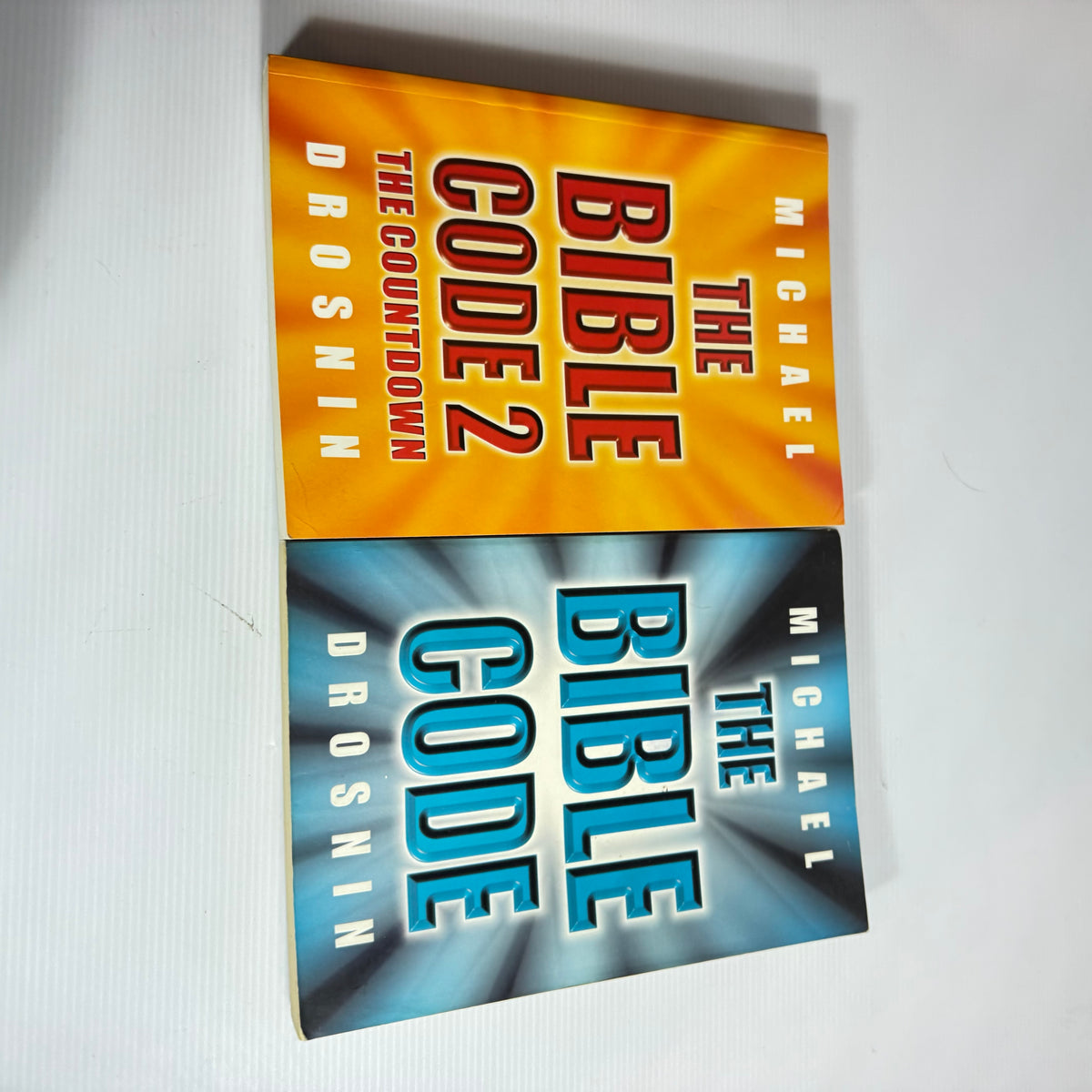 Michael Drosnin Book Bundle x 2 : The Bible Code & Bible Code 2 The Countdown (3267)