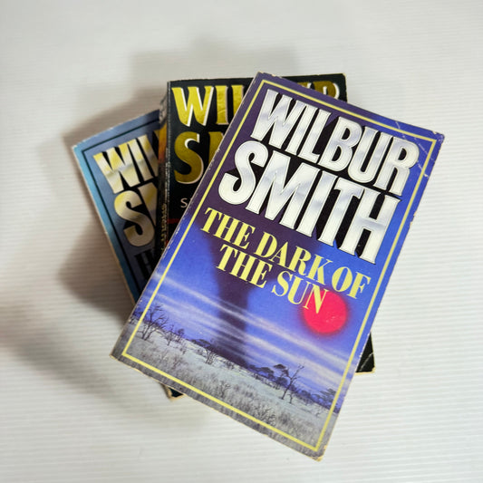 Wilbur Smith Book Bundle x 3 Books : The Dark Of The Sun, Hungry As the Sea, Shout At The Devil (2518)(2518)