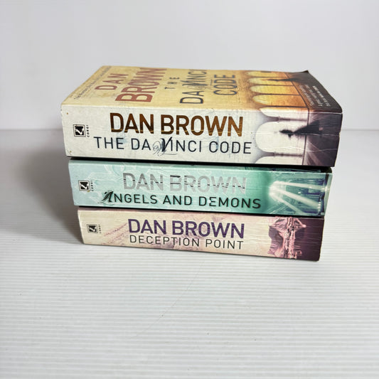 Dan Brown Book Bundle x 3 Books : Deception Point, Angles and Demons & The Da Vinci Code (2583)