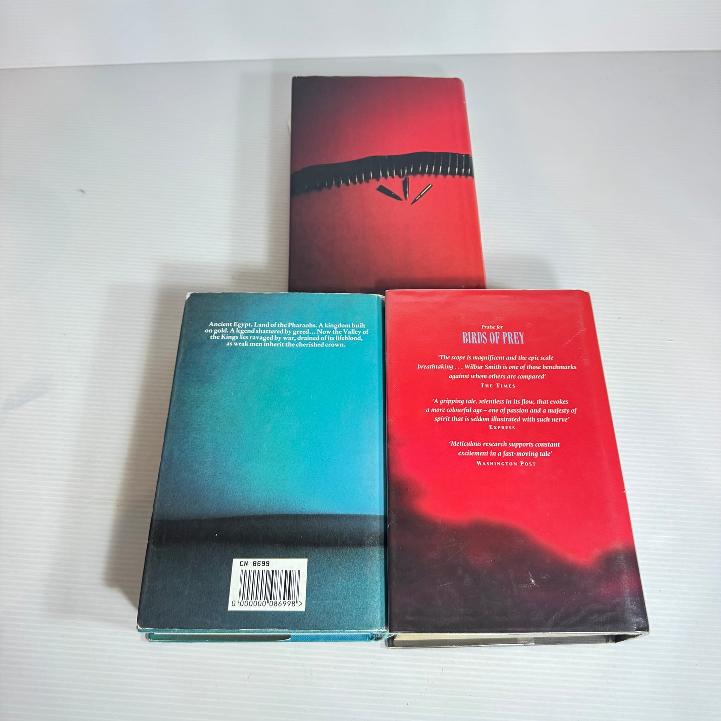 Wilbur Smith Book Bundle x 3 Books : Power of the Sword, Monsoon, River God (2522)