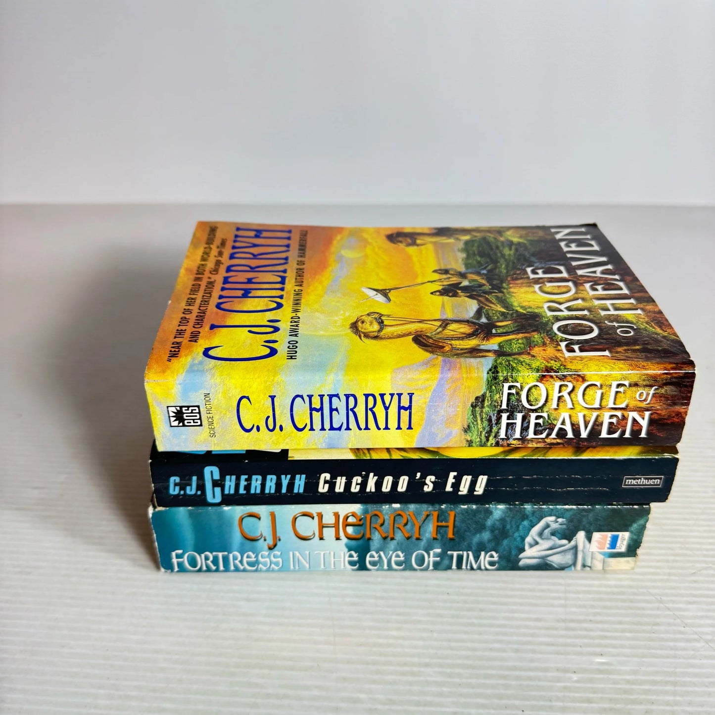 C.J. Cherryh Book Bundle x 3 Books : Forge of Heaven, Fortress In the Eye of Time, Cuckoo's Egg (2118)