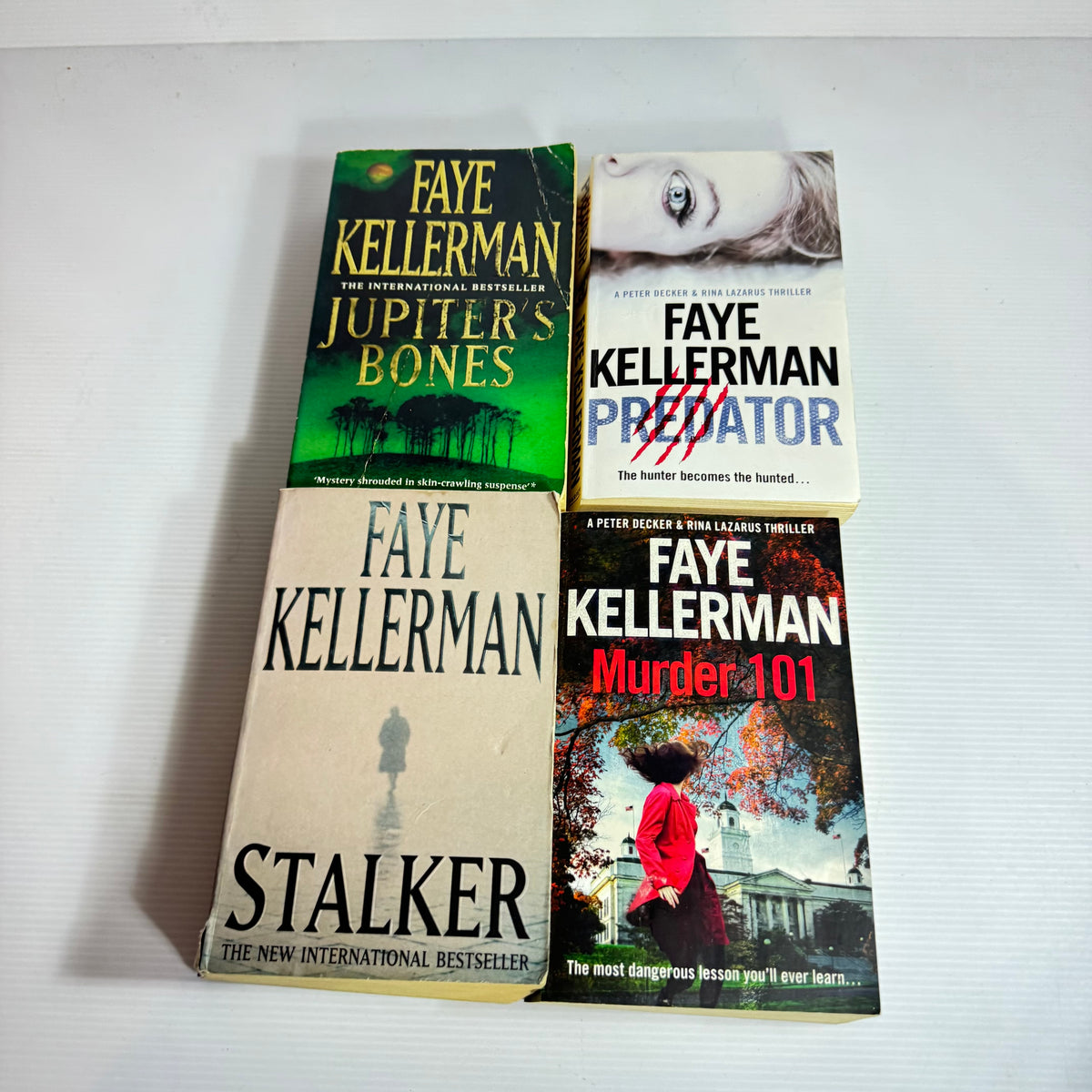 Faye Kellerman Bundle x 4 : Predator, Jupiter's Bones, Stalker, Murder 101 (3462)