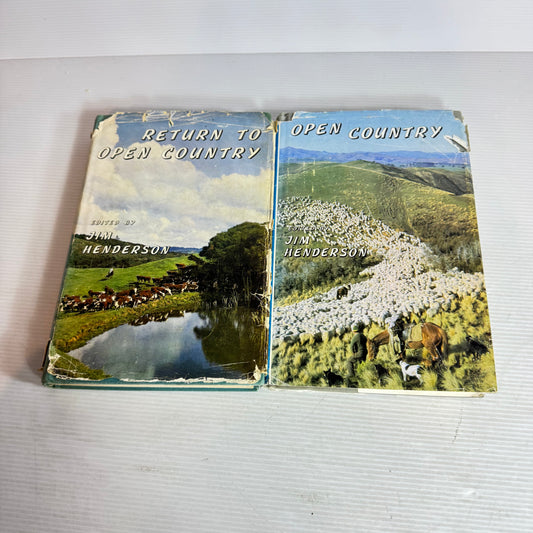 Jim Henderson Vintage Book Bundle x 2 : Open Country (1965) & Return to Open Country (1967)(2921)