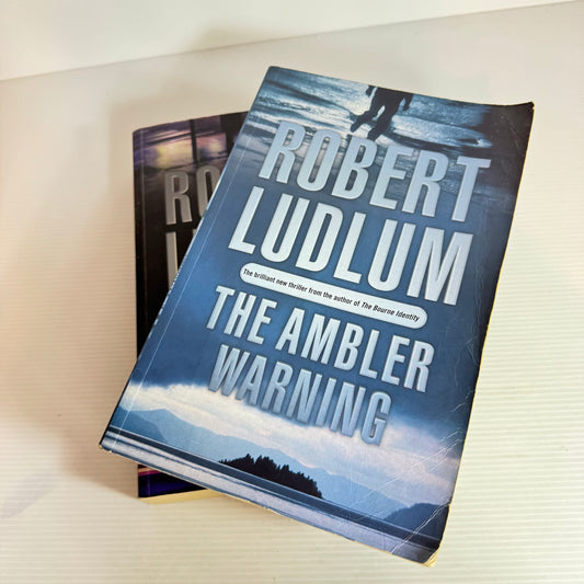 Robert Ludlum Book Bundle x 2 : The Janson Directive & The Ambler Warning (2466)